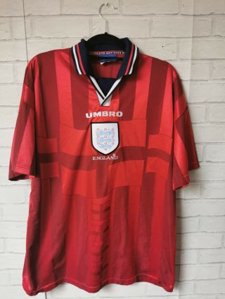 England 1997 - 1999 Away Umbro Vintage Football Shirt Adult Xl - Vgc
