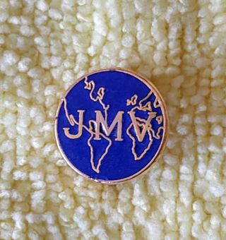 Vtg Blue Junior Missionary Volunteer Jmv Pin 1960s Adventist Pathfinders Sda