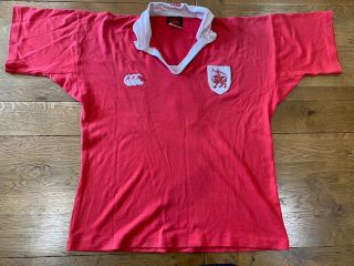 London Welsh Rfc Rare Vintage Canterbury Rugby Match Worn Shirt Jersey Xl