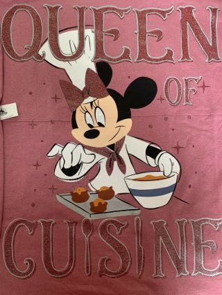 Disney Parks Epcot Queen Of Cuisine Minnie Mouse Adult Spirit Jersey Medium Bnwt