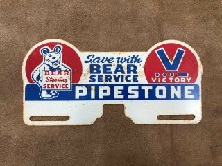 Bear Auto Service Pipestone Minnesota Painted Advertising License Topper