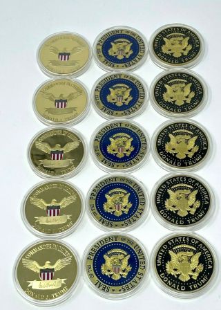 15 Coins Trump Golden 2024 Save America Again Take Back America