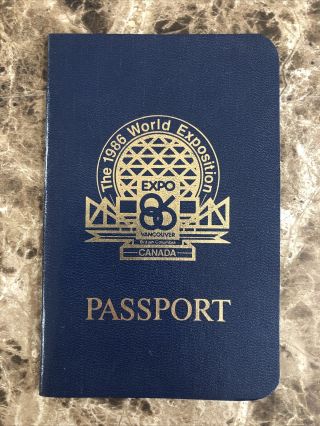 1986 World Exposition Vancouver Canada Passport - 30,  Stamps