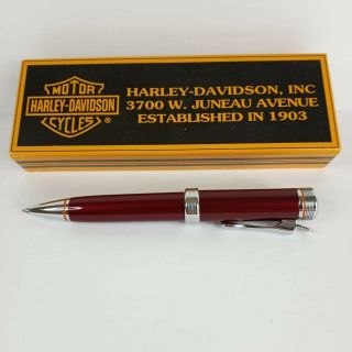 Vintage 1998 Harley Davidson Ballpoint Pen Dark Red Personalized Number 2560056