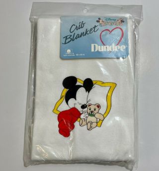 Vintage Dundee Disney Babies Crib Blanket Nos