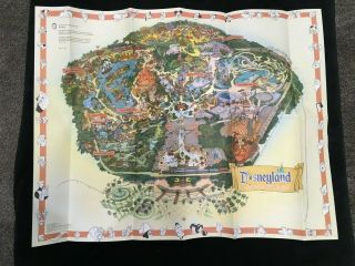 Disney 2000 45th Anniversary Disneyland Wall Map - - Omc