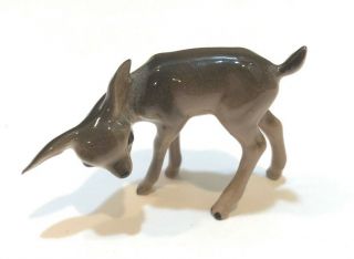 Hagen Renaker Miniature Deer Sister Figurine Dark Brown Gray 1950s