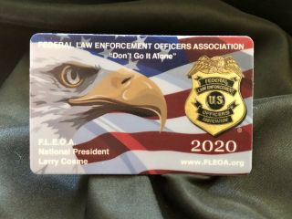 Collector Federal Law Enforcement Officers Association Courtesy Card - Pba/fleoa