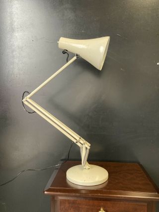 Vintage Herbert Terry Anglepoise Model 90 White Desk Lamp Mid Century
