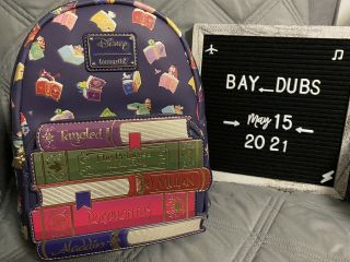 Loungefly - Disney Princess Books Mini Backpack Bag Nwt