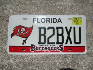 Florida 2010 Tampa Bay Buccaneers License Plate B2bxu