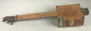 4 - String Cigar Box Guitar Hand Made Folk Art Musical Instrument Vintage Fretless