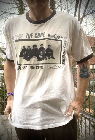 Vintage The Cure White Ringer T Shirt
