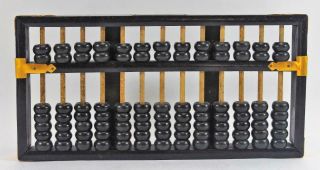 Vintage Lotus Flower Wooden Abacus 91 Beads 13 Rods