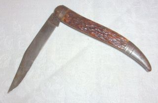Vintage Remington Union Metallic Cartridge Texas Toothpick Pocket Knife 9 " Open