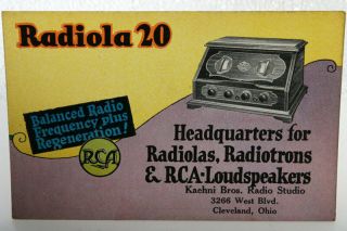 Vintage Rca Radiola Advertising Cards Circa 1925 Radiotrons Speakers - 8 Total