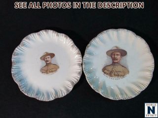 Noblespirit (el) 2 Vintage Boy Scouts Baden - Powell Mafeking Plates