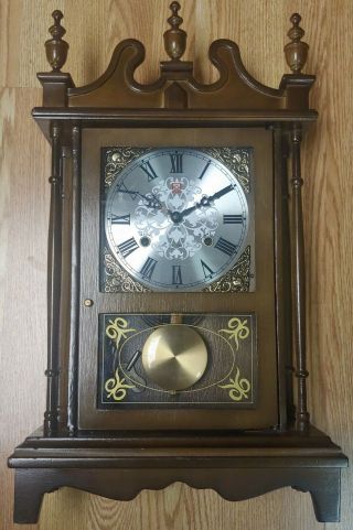 Vintage Jil 31 Day Key Wind Pendulum Table Wall Clock