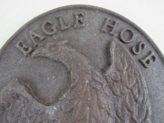 Vintage Eagle Hose No 2 Cast Iron Fire Insurance Wall Plaque 2