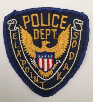 Elk Point Police Dept,  South Dakota Old Cheesecloth Shoulder Patch