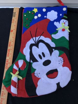 Disney Store Rare Jumbo 20 Inch Christmas Stocking Goofy 1990s