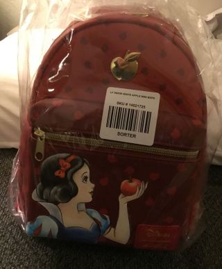 Loungefly Snow White Backpack Red Apple Seven Dwarfs Disney Bag In Hand