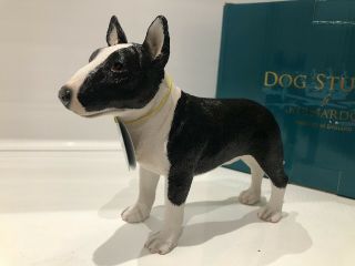 Black And White English Bull Terrier Ornament Figurine Gift