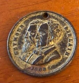 Rare 1868 Presidential Campaign Medal Horatio Seymour And Francis Blair,  Jr.