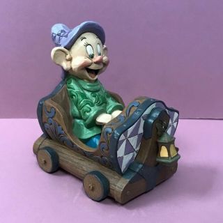 Disney Traditions Jim Shore Snow White Dwarf Dopey in Mine Train Car Figurine 2