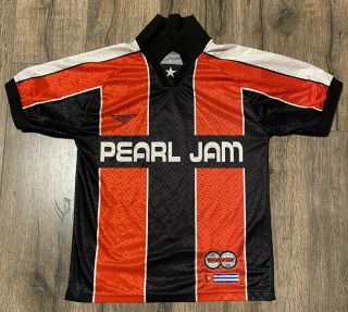 Vintage 1998 Pearl Jam Yield Soccer Concert World Tour Medium Jersey