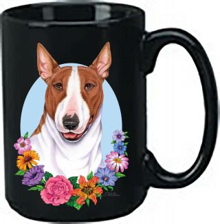 Brown And White Bull Terrier Black Ace Mug (tp) 99415
