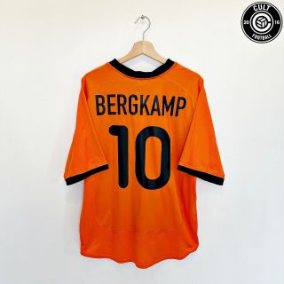 2000/02 Bergkamp 10 Holland Vintage Nike Home Football Shirt (xl) Arsenal