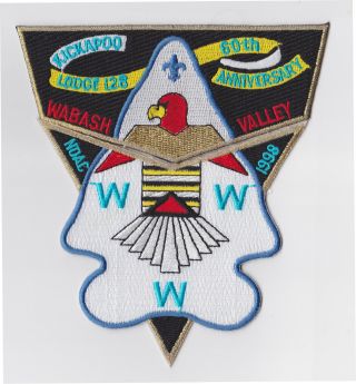 Usa Boy Scouts Of America - Oa Kickpoo Lodge 128 Noac 1998 Flap Scout Patch Set