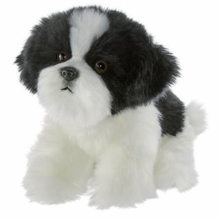 Bearington Plush Toy Havanese Stuffed Animal Puppy Dog Black White Soft