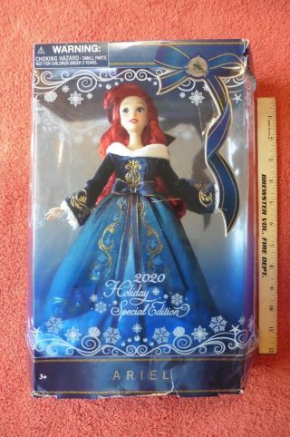 2020 Disney Christmas Holiday Special Edition The Little Mermaid Ariel Doll