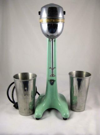Vintage Hamilton Beach Milkshake Mixer 33m Jadite Green Parts/repair