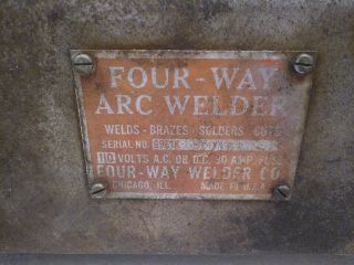 110v Welder Four Way Arc Welder Ac/dc Usa Made Vtg Welds Brazes Solders Cuts