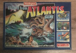 Escape From Atlantis Vintage Board Game Waddingtons 1986 100 Complete Vgc
