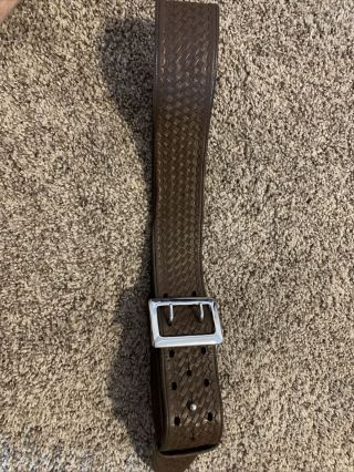 Vintage Police Safety Speed Holster Leather Belt.