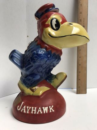 Kansas Jayhawk Decanter Bottle Heritage Kentucky VTG 1971 University 3