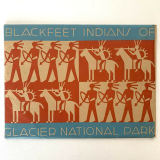 Vintage 1940 Great Northern Railway Winold Reiss Blackfeet Indians Portfolio