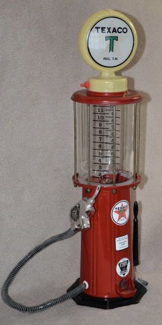 Vintage Raretexaco Gas Pump Gumball Machine Carousel 21” Light Up Metal