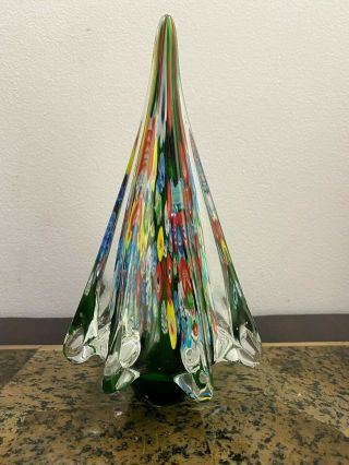 Vintage Murano Millefiori Glass Christmas Tree