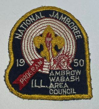 1950 National Jamboree Jsp Jcp Ambrow Wabash Council Illinois Boy Scout Tb1