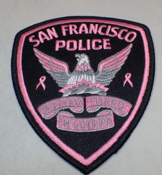 San Francisco Police Department Pink Breast Cancer Patch California