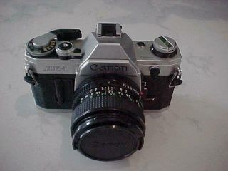 Vintage Canon Ae - 1 Silver / Black Slr Film Camera W/ Fd 28mm 1:2.  8 Lens