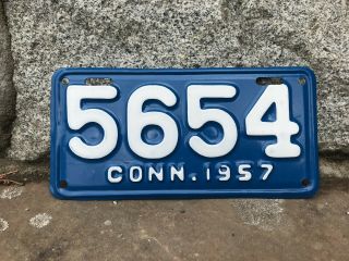 1957 Connecticut Motorcycle License Plate