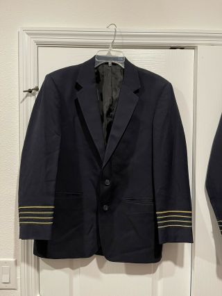 Vintage United Airlines Captains Pilot Jacket Size 40 S