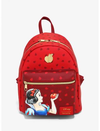 Nwt Disney Loungefly Snow White And The Seven Dwarfs Red Apple Mini Backpack Bag