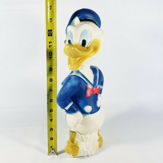 Vintage 14 " Donald Duck Blow Mold Bank Walt Disney Productions Toy Figure Statue